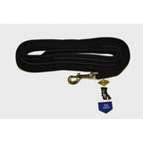 Flat Nylon 7m Recall lead with Padded Handle Black