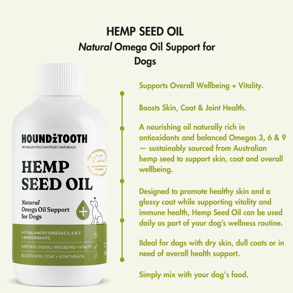 100% Cold Pressed Hemp Seed Oil for Dogs 250ml