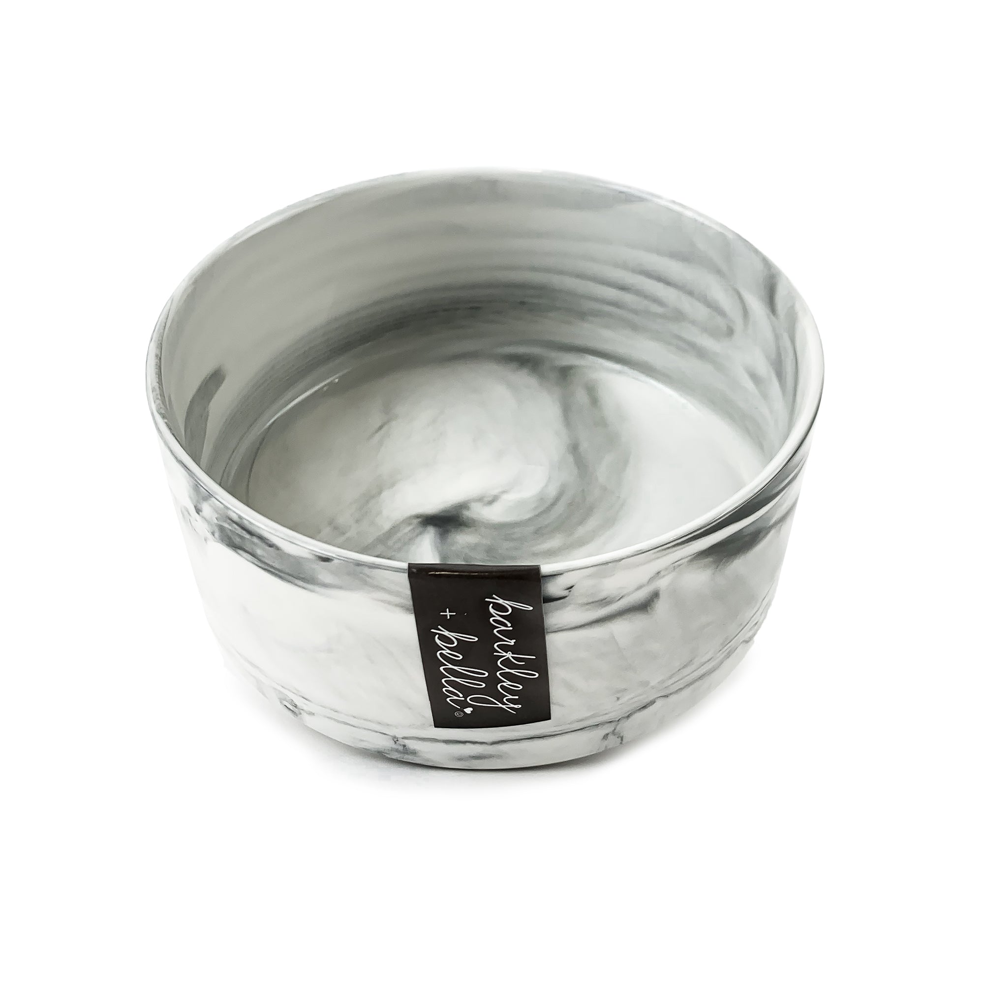 Zen Ceramic Double Stand & Bowls 850ml White Marble