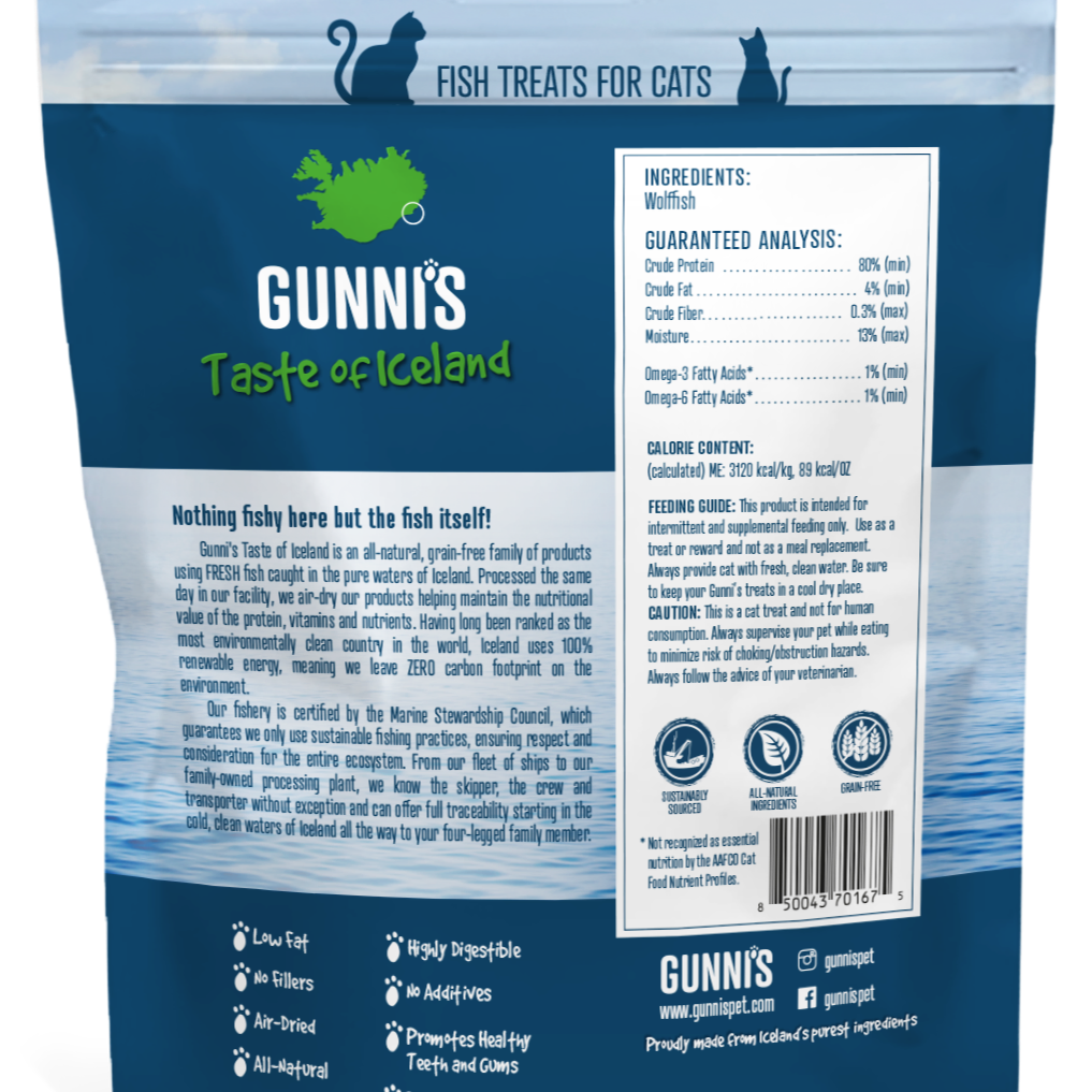 Gunni's Wolffish Mini Morsels Cat Treats 42.5g