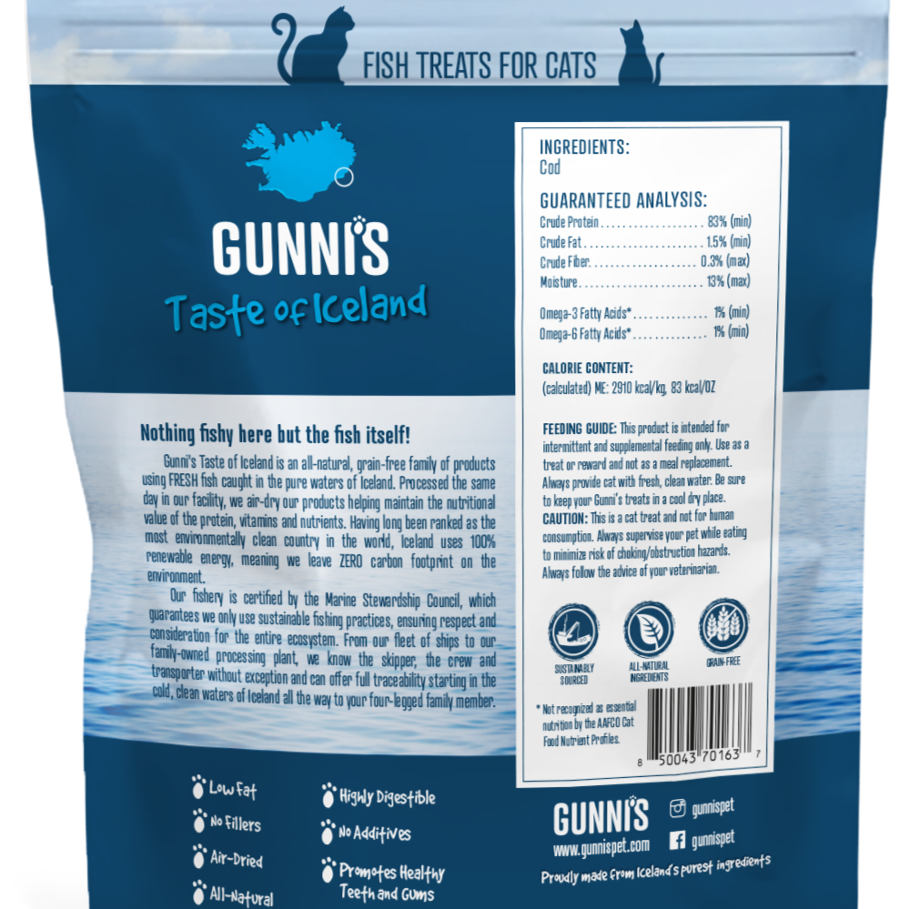 Gunni's Cod Mini Morsels Cat Treats 42.5g