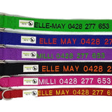 Bamboo Dog ID Collar Personalised Embroidery