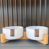 Zen Ceramic Double Stand & Bowls 850ml White