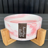 Zen Ceramic Single Stand & Bowl 1.8L Pink Marble