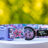 Lilac Floral Value Range Dog Collar