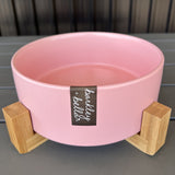 Zen Ceramic Single Stand & Bowl 1.8L Pink