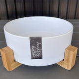 Zen Ceramic Single Stand & Bowl 1.8L White